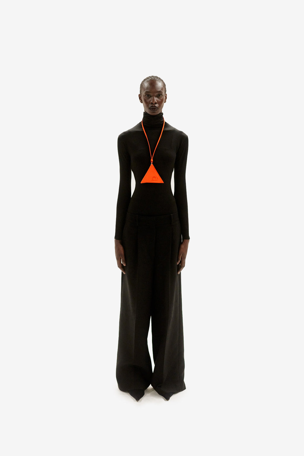 Triangle wallet neck strap Neon Orange
