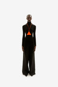 Triangle wallet neck strap Neon Orange