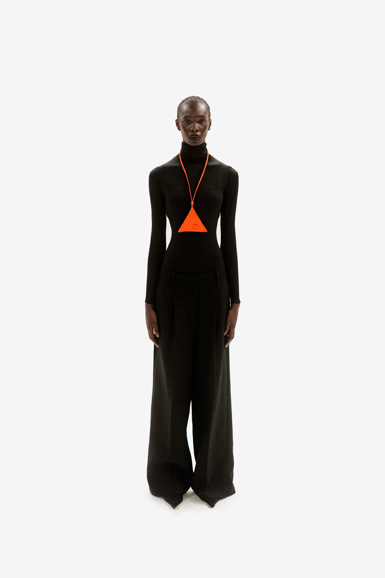 Triangle wallet neck strap Neon Orange