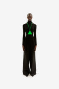 Triangle wallet neck strap Neon Green