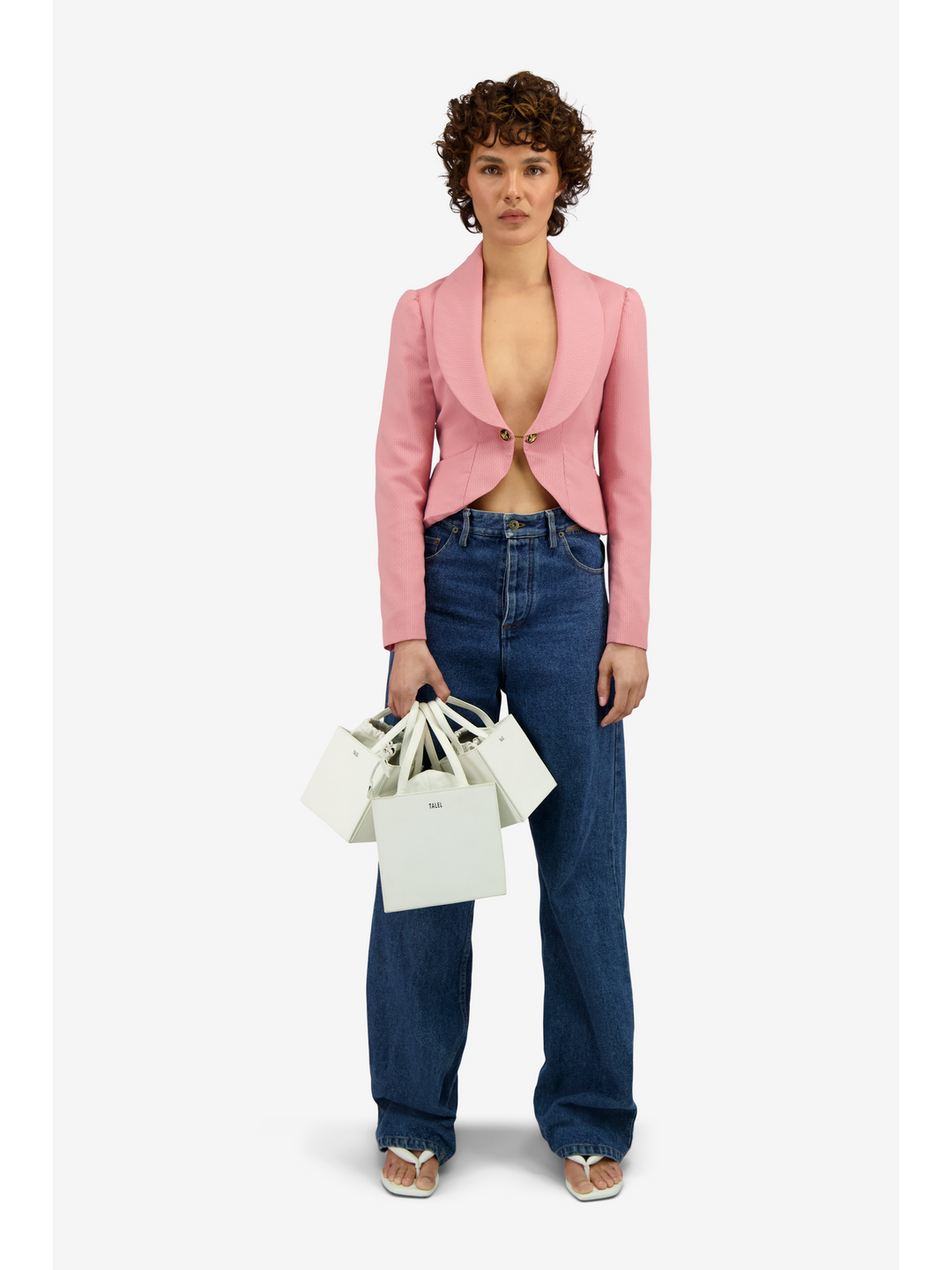 PARIS BAG Blumentopf – 43 Cm, Weiß, Kreatives Taschen-Design, Vielseitig Einsetzbar