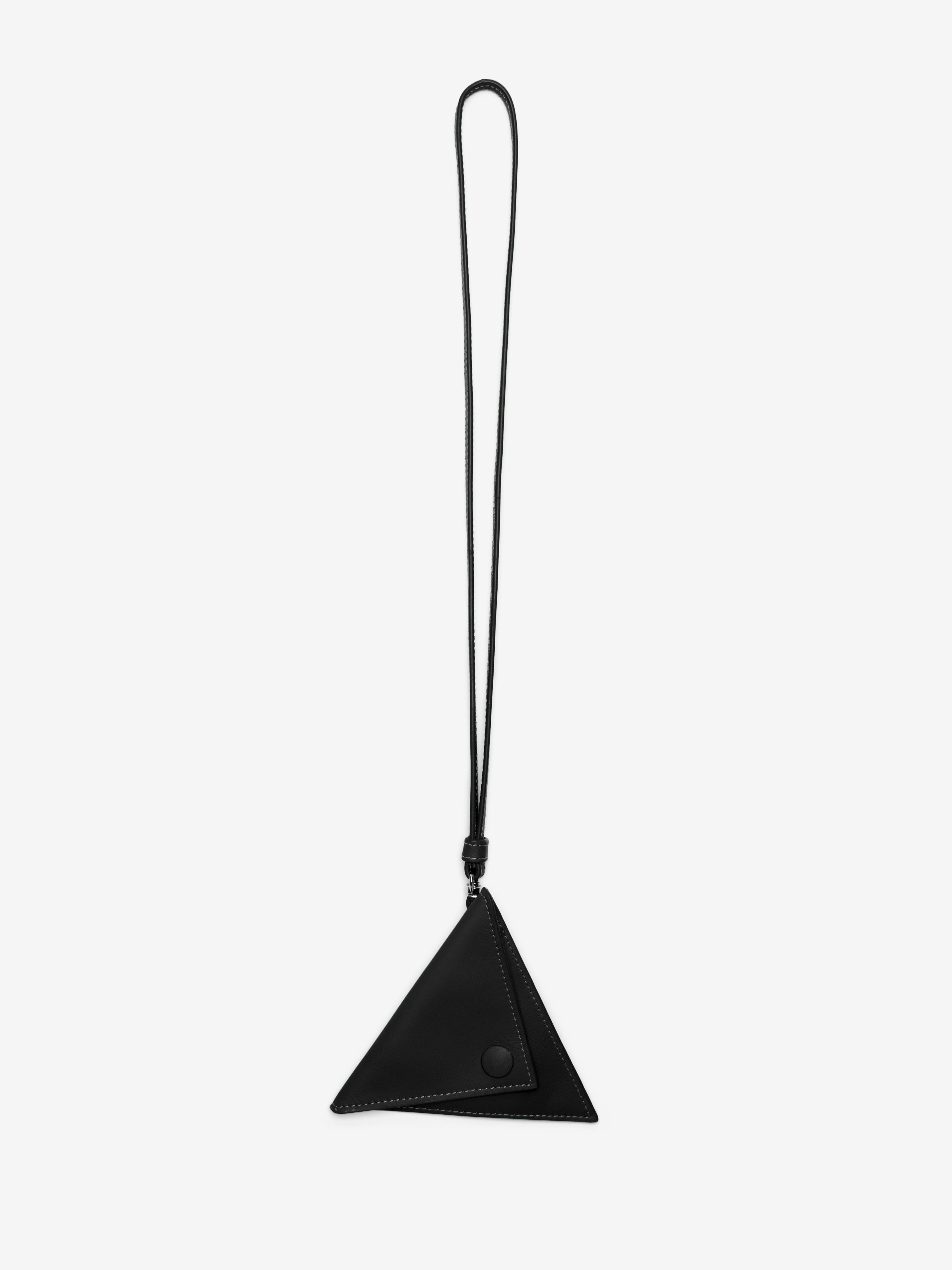Triangle wallet neck strap Black