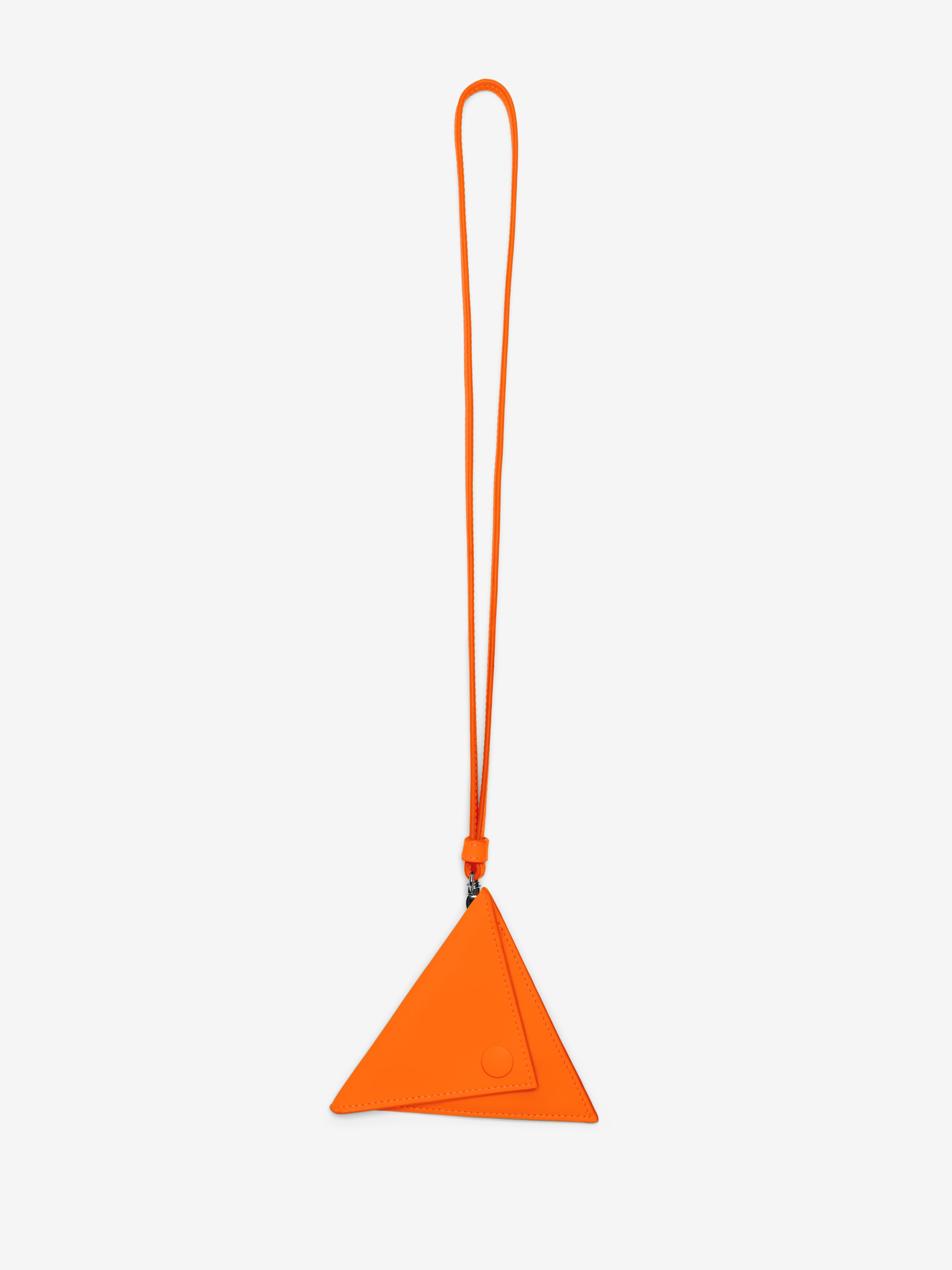 Triangle wallet neck strap Neon Orange