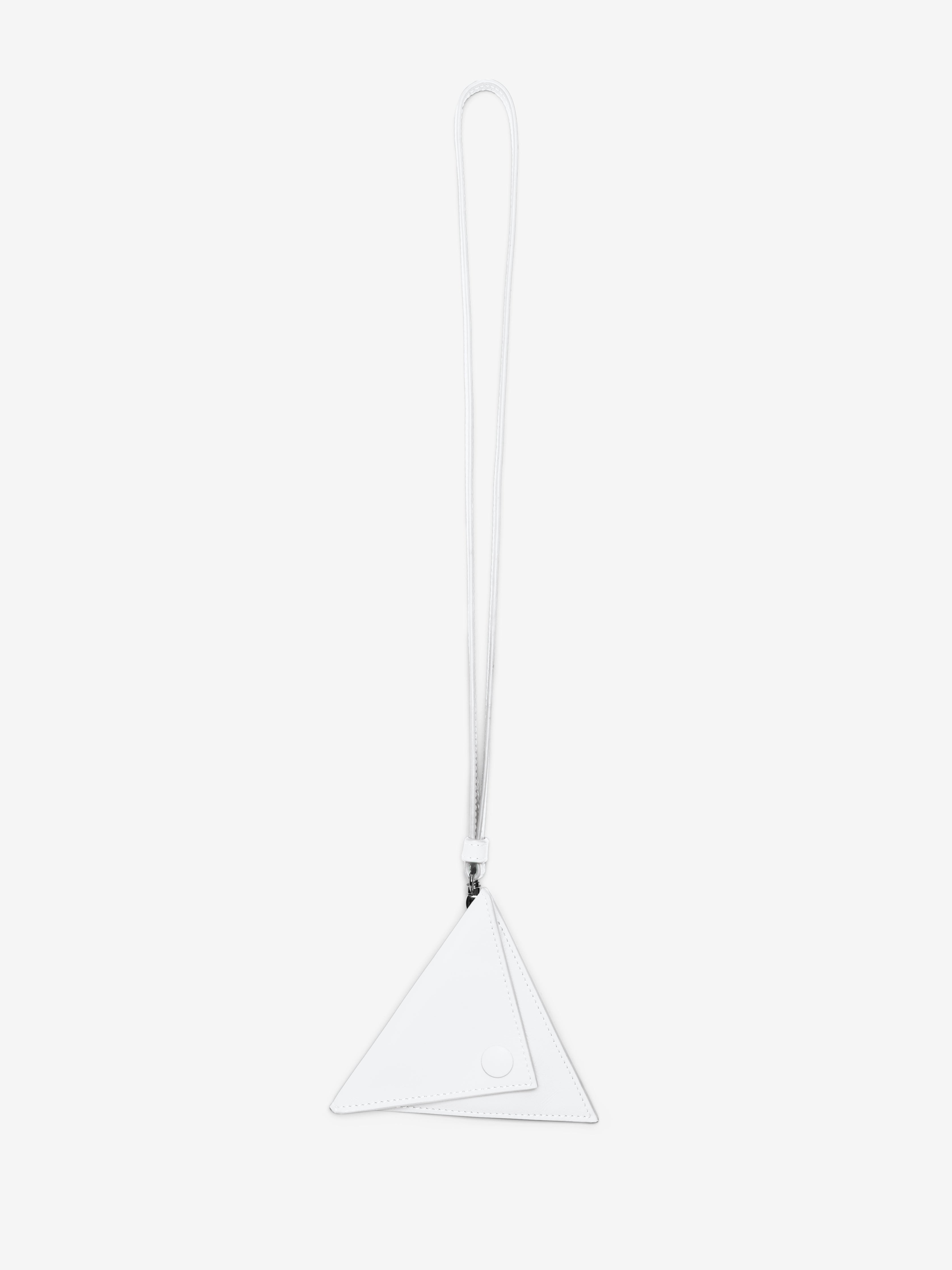 Triangle wallet neck strap White